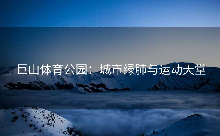 巨山体育公园：城市绿肺与运动天堂