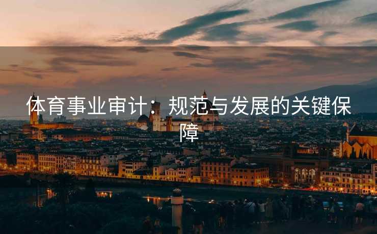 体育事业审计：规范与发展的关键保障