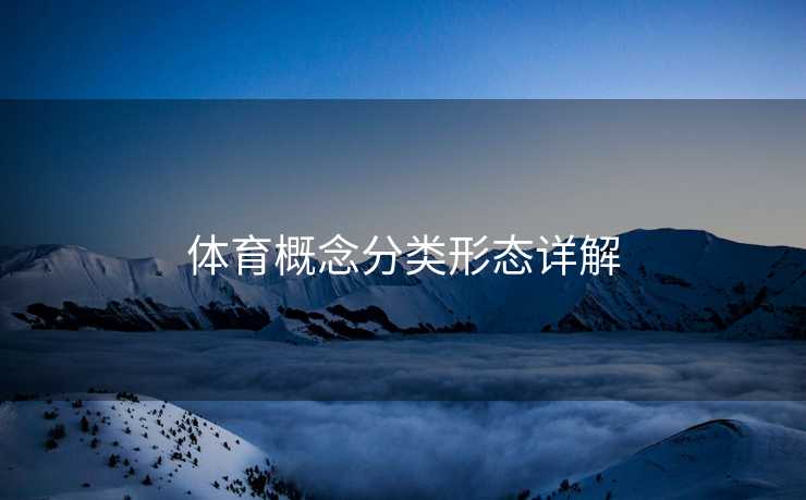 体育概念分类形态详解