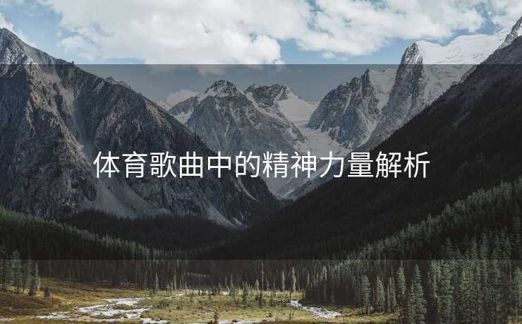 体育歌曲中的精神力量解析